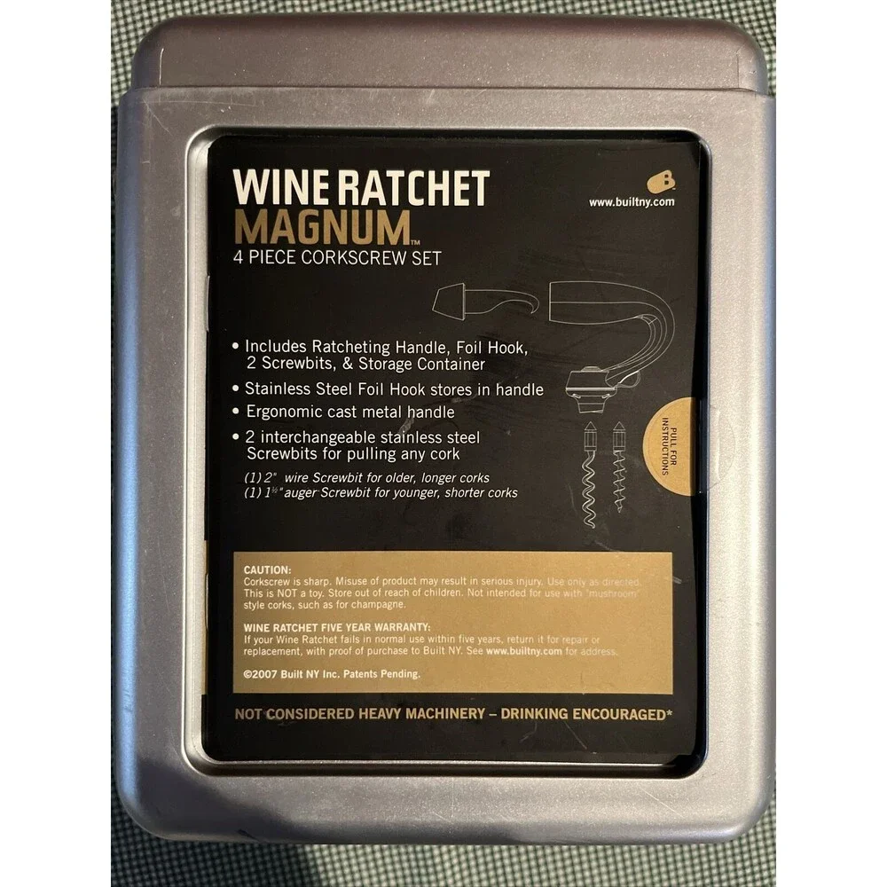 BUILT WINE RATCHET MAGNUM‎ 4-PIECE SET, PURPLE